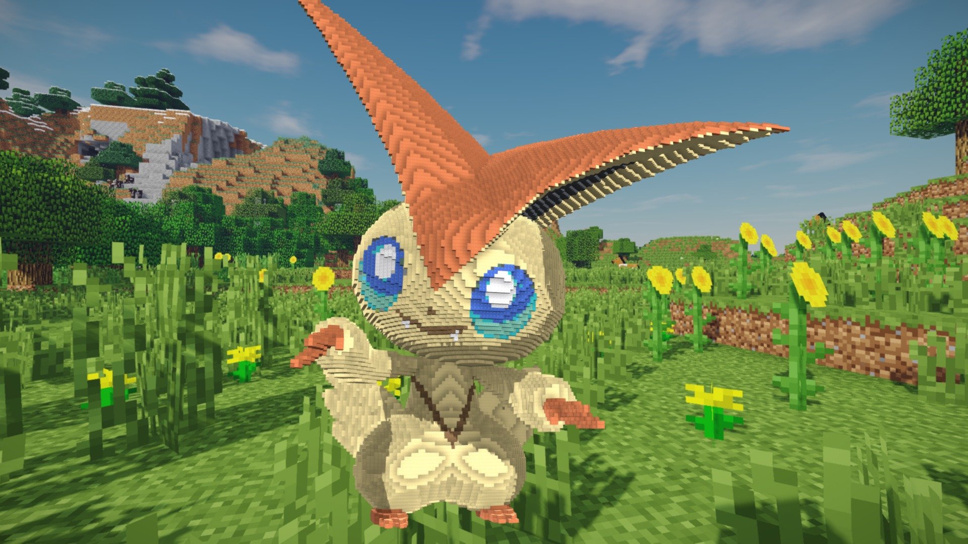 &mdash; Schematic file for Minecraft and blueprint images included in download! &mdash;

You can see our builds rendered with beautiful shaders in minecraft here! (Youtube.com/inostupid)

If you would like to commission a custom build send us an email at inostupidstreams@gmail.com - Minecraft Victini Build Schematic - 3D model by inostupid 3d model