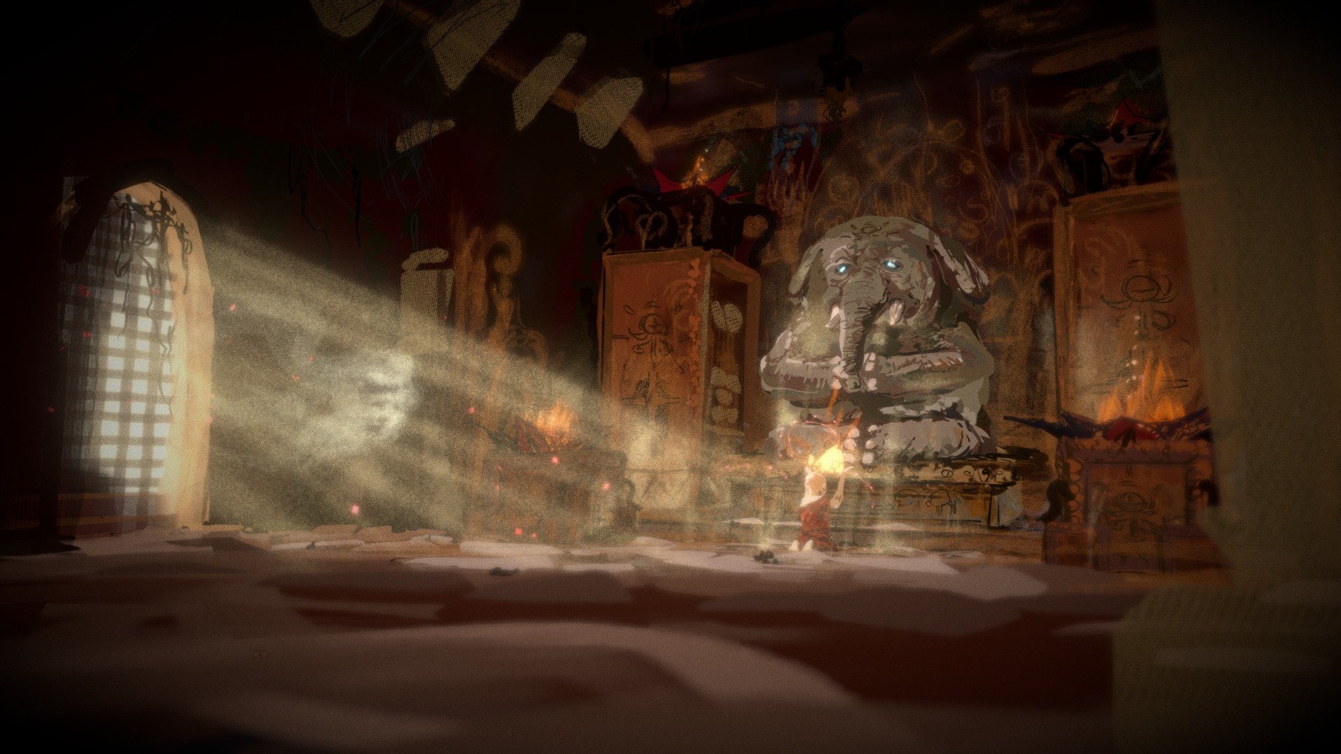 This VR Paiting was made with tiltbrush. I tried a bit more angular room structures. The topic was &ldquo;tranquil