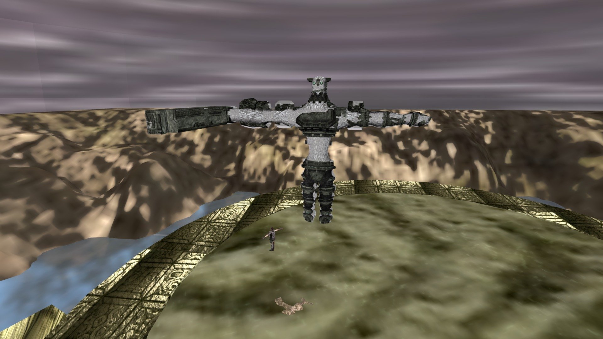 Inspirado no 3 colossus de shadow of the colossus.
Texturas encontradas no google.
Todo o modelo foi modelado por eu (Danilo de Oliveira Leal) desde de um simples cubo.
origem de inspiraçao;http://www.polycount.com/forum/showthread.php?t=123536 - SOTC colossus-3 Batle of gaios .blend - 3D model by DaniloOliveiraLeal 3d model