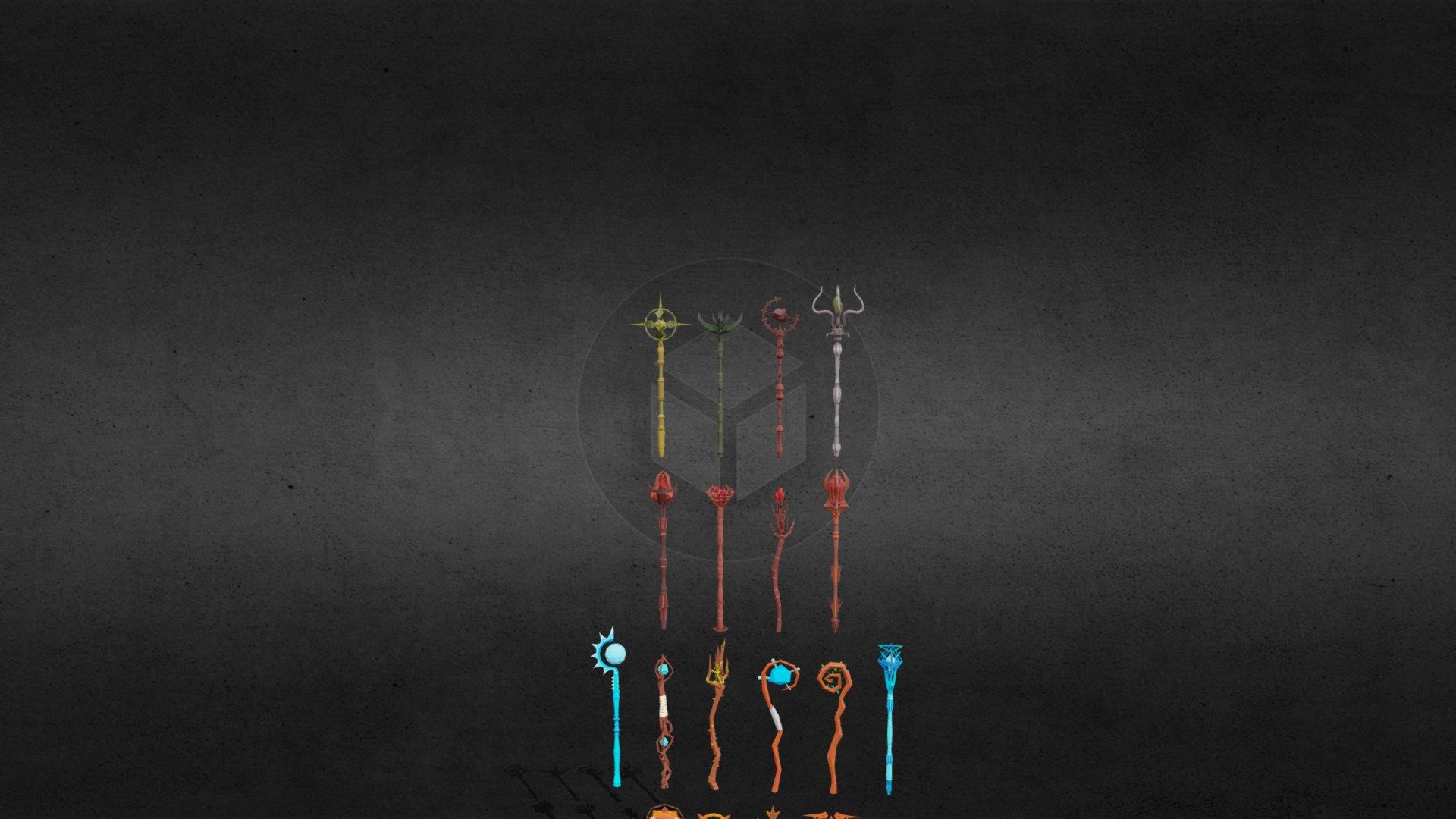 Pack contains various kinds of low poly mage staff; necromancer, fire, nature, water and cleric. All of them share only one texture since they are planned to be used on mobile games. They are designed and modeled on Blender by me. I plan to add 6 more staffs to this pack and put it on store. So, if you have and requests or reviews please comment them. All critiques are welcome 3d model