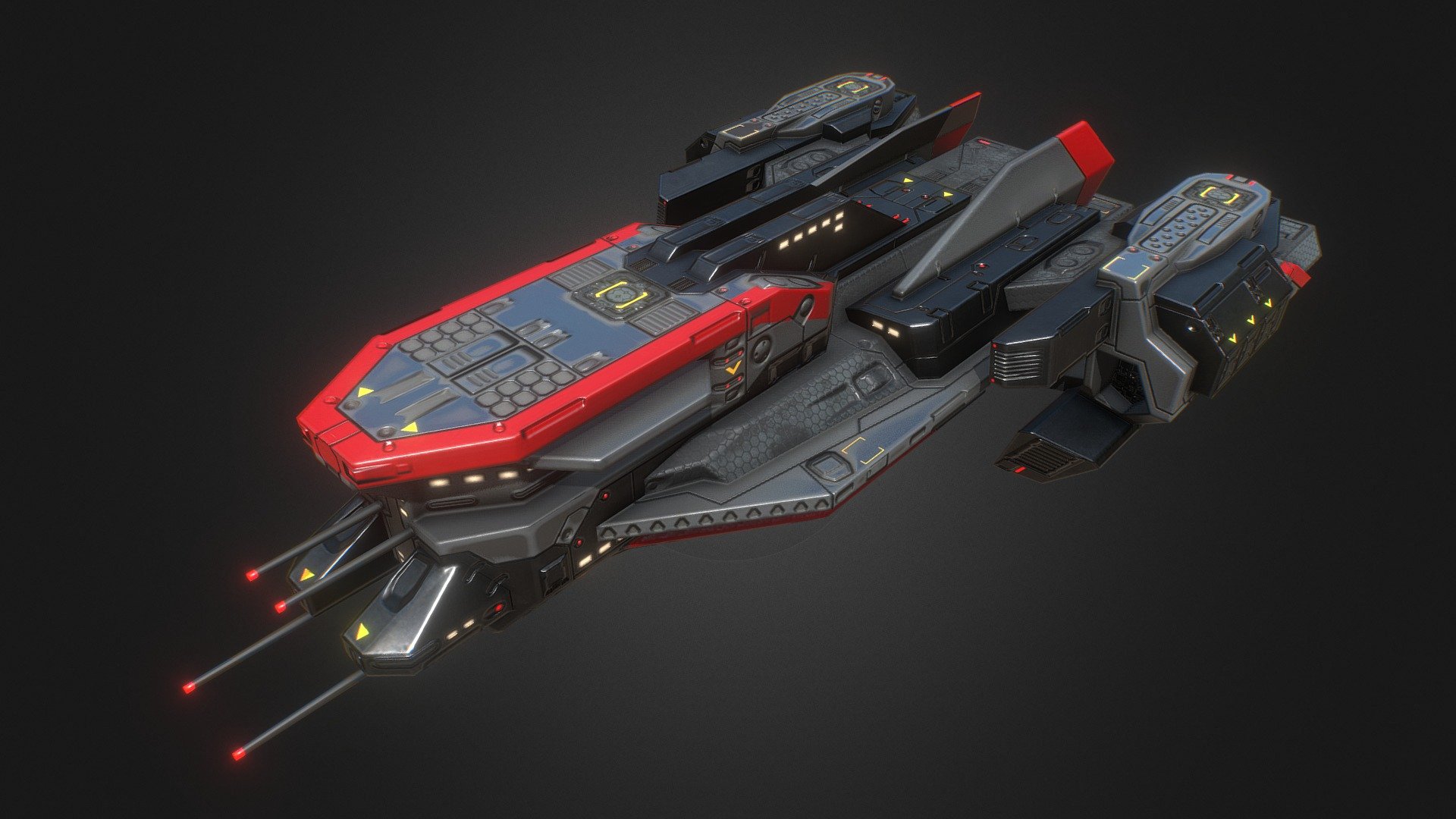 Available in the Unity Asset Store -link removed-

This asset is a mobile-ready spaceship and station bundle. Easily customizable with all the sources including Substance Painter and Amplify Shaders support.

Shaders built with the Amplify Shader Editor include additional paint masks, engines glow and several emissive materials 3d model
