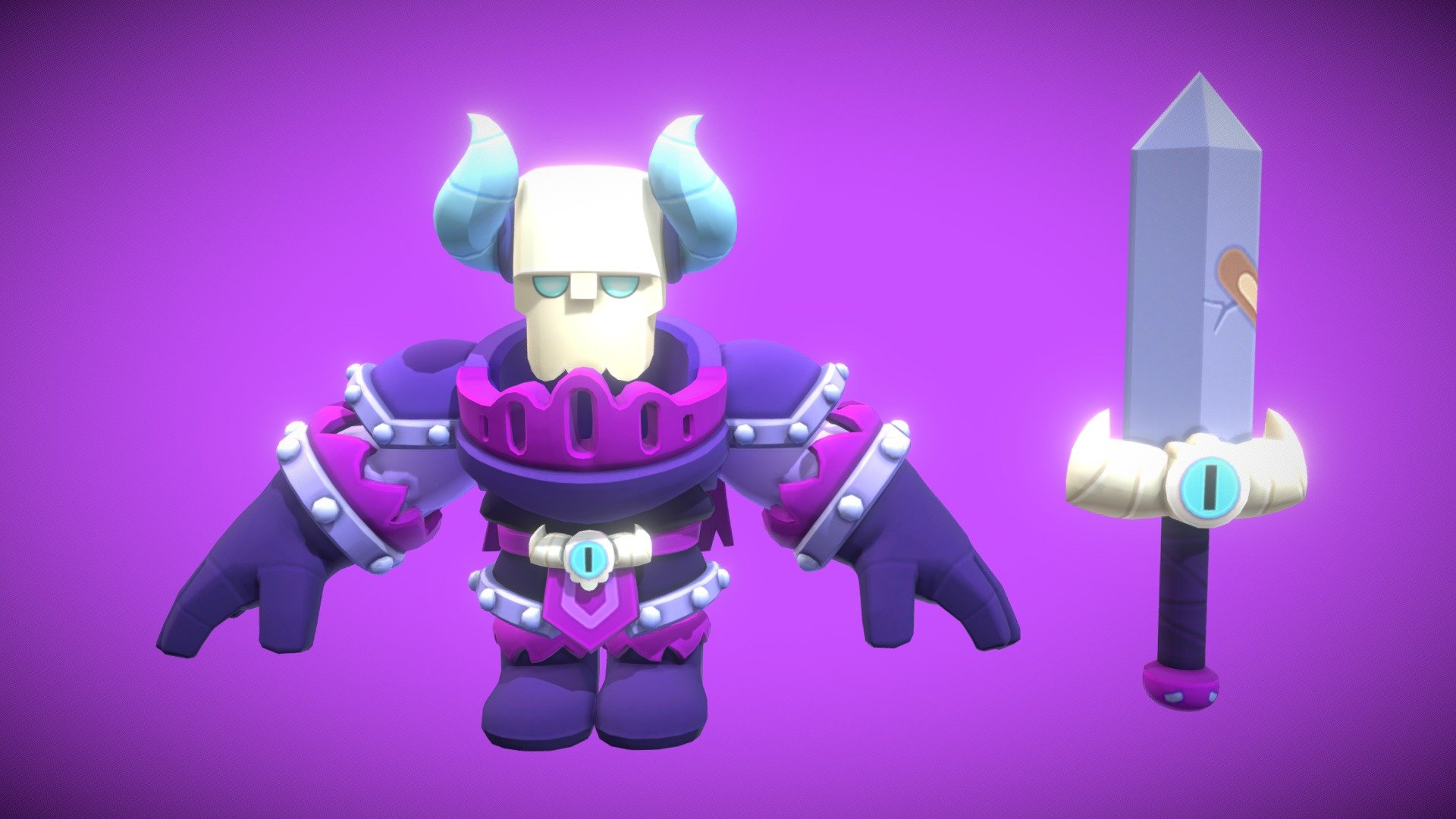 Spirit Knight Frank from Brawl Stars! - Spirit Knight Frank t-pose Brawl Stars - Download Free 3D model by shertiku 3d model