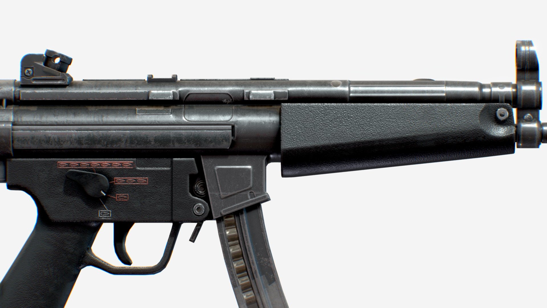 SMG type
90mm - SMG_MP5 - 3D model by ICRCVR 3d model