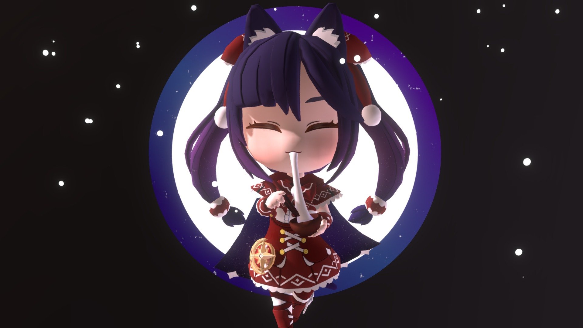 Hi all, this is my take on Winter Mona for the Genshin Winter Contest. Hope you like it 3d model