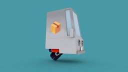 Low Poly Stylized Box Car