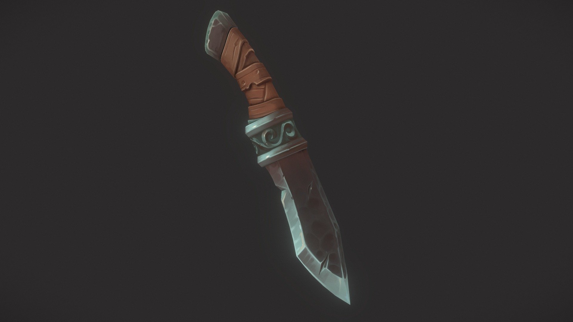 Only Textures. Model is from tutorial.
Tutorial: https://www.youtube.com/watch?v=J78hYd3O5Rk

Concept:  - Knife Hand Paint - 3D model by Vadim Rychkov (@vadim_rychkov) 3d model
