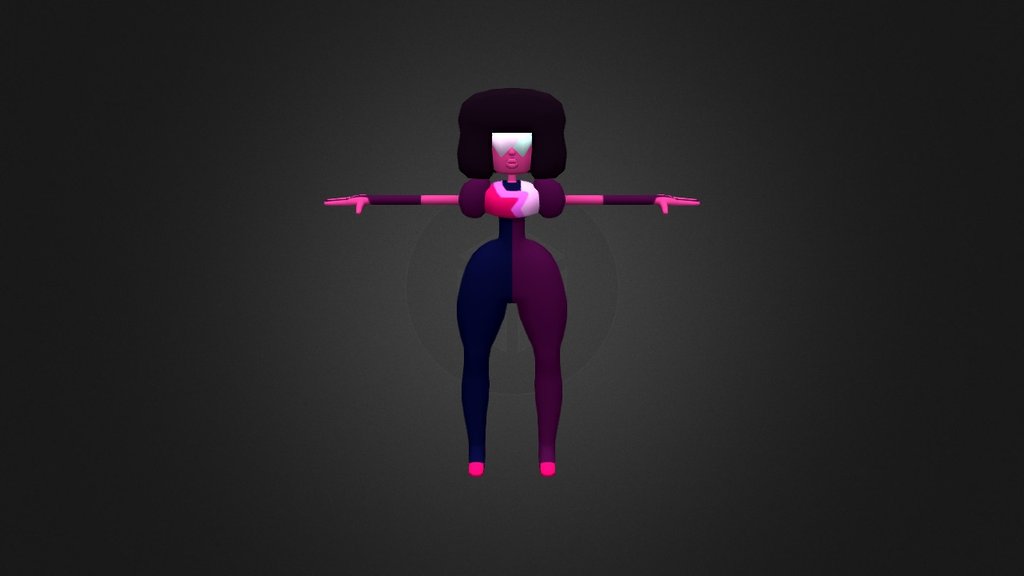 Steven Universe cartoon hero :) - Garnet - Download Free 3D model by Offy (@axe163) 3d model