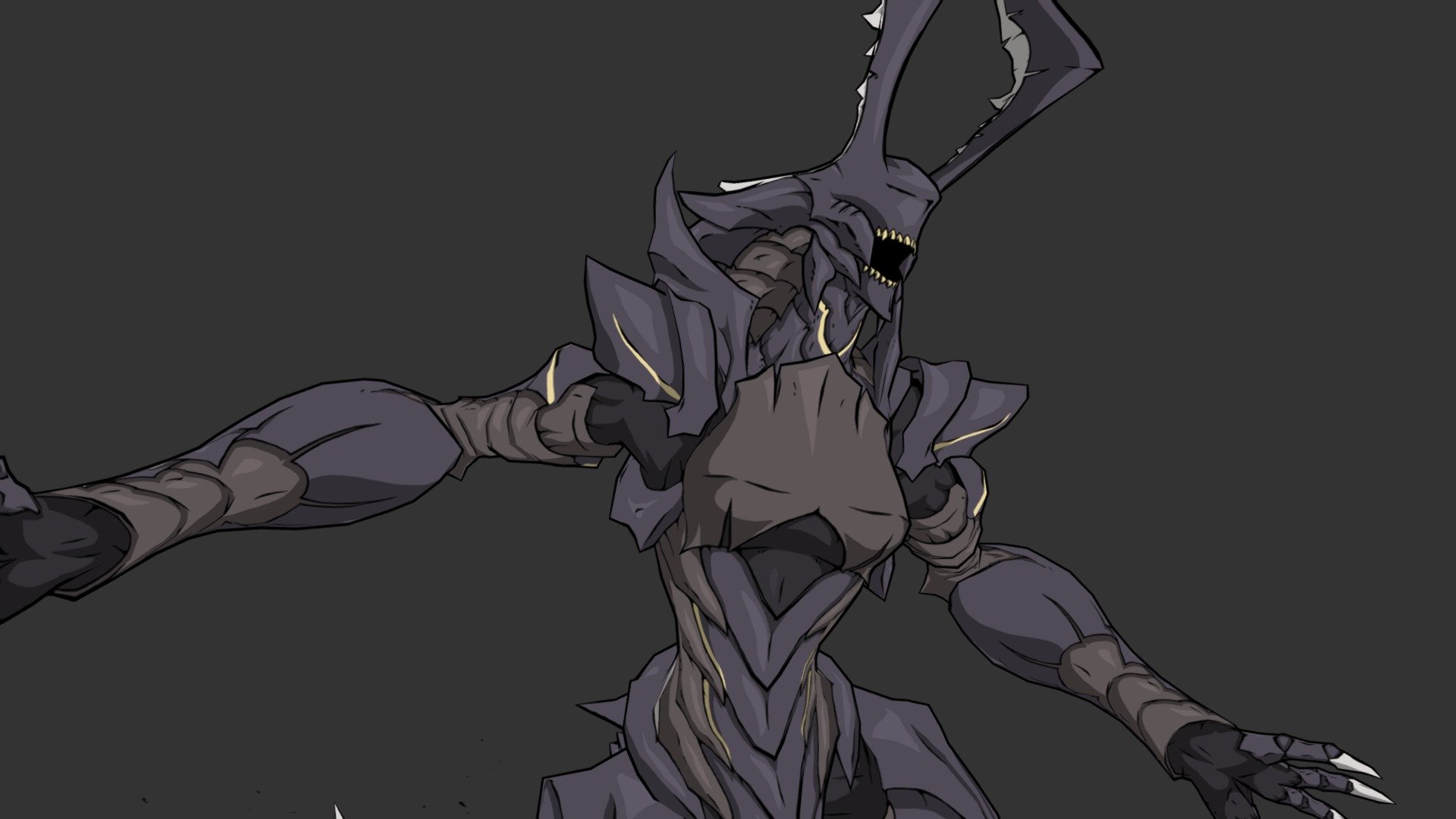 After taking a break from my game, I grew to hate my previous Seheros model. So I went back to the drawing board and redesigned her look and also went for a new style of rendering 3d model