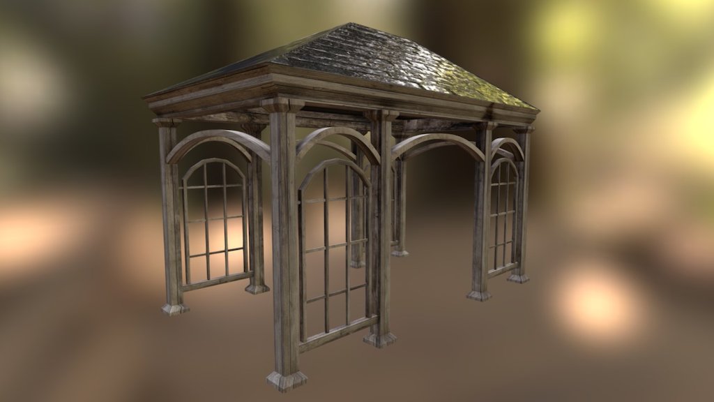 Gazebo Low poly 3d model - Gazebo - 3D model by Emese (@ArmixPortal) 3d model