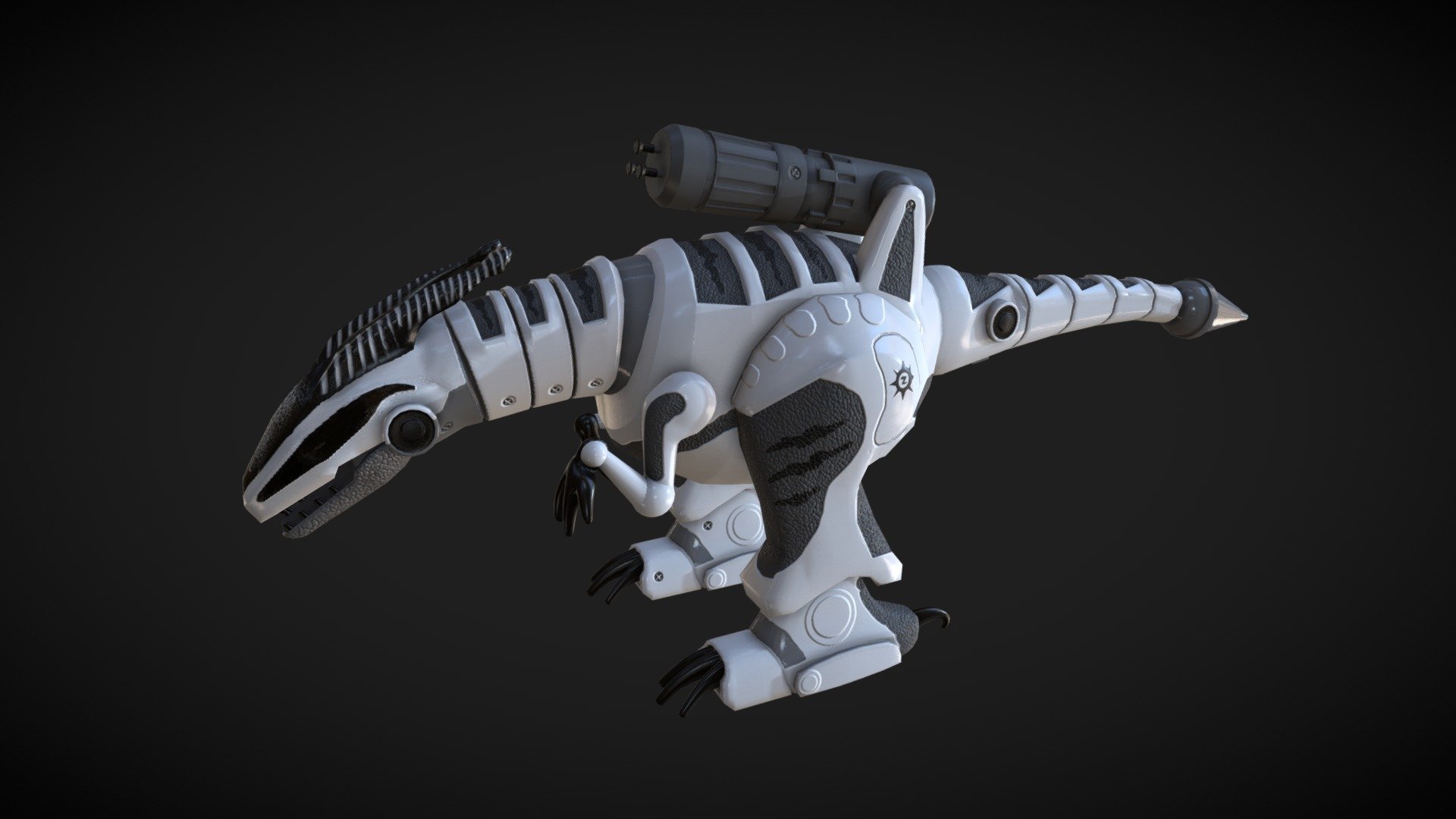 RC Robot visualization - K9 2.4G RC Robot Dinosaur - 3D model by Сhemaron (@chemaron) 3d model
