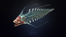 Spine Eel creatures, final, subnautica, fox3d