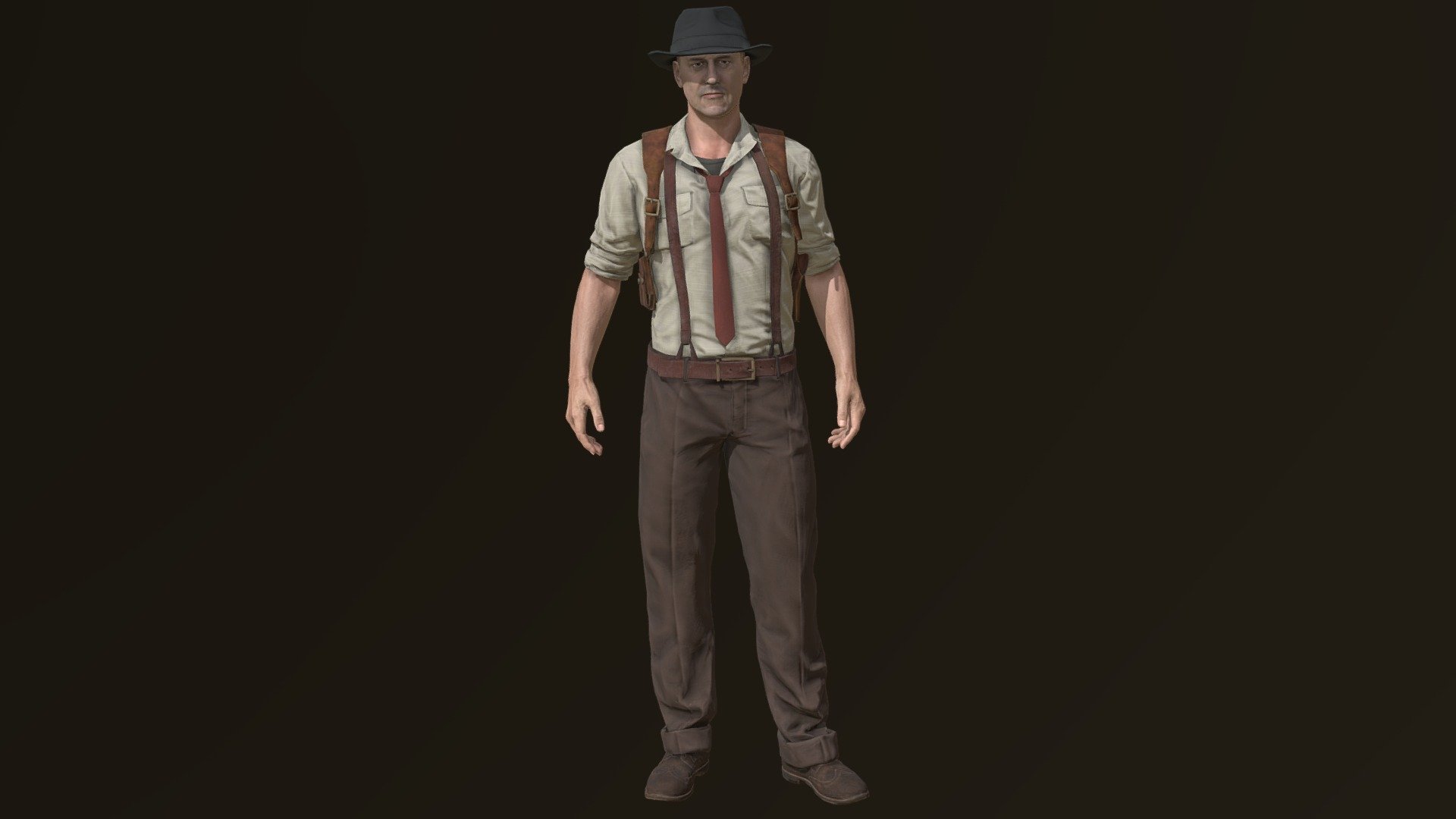 Detective (Mafia) :
Complete archive in additional file.

Character in A-pose ( Game Version).




High details.

Highres unique textures.

Rigged.

Exported to Unreal. Use same standard unreal mannequin skeleton. Can handle the same animations as Unreal mannequin from marketplace.

Highres Texturesets.

Professional Uv Layout.

Character mesh.

Rigged, with high definition textures.

Texture types:




Albedo (Diffuse).

Normal.

Roughness.

Metallness.

ORM(Unreal Engine).
 - Detective (Mafia) PBR Game Ready - Buy Royalty Free 3D model by lidiom4ri4 3d model