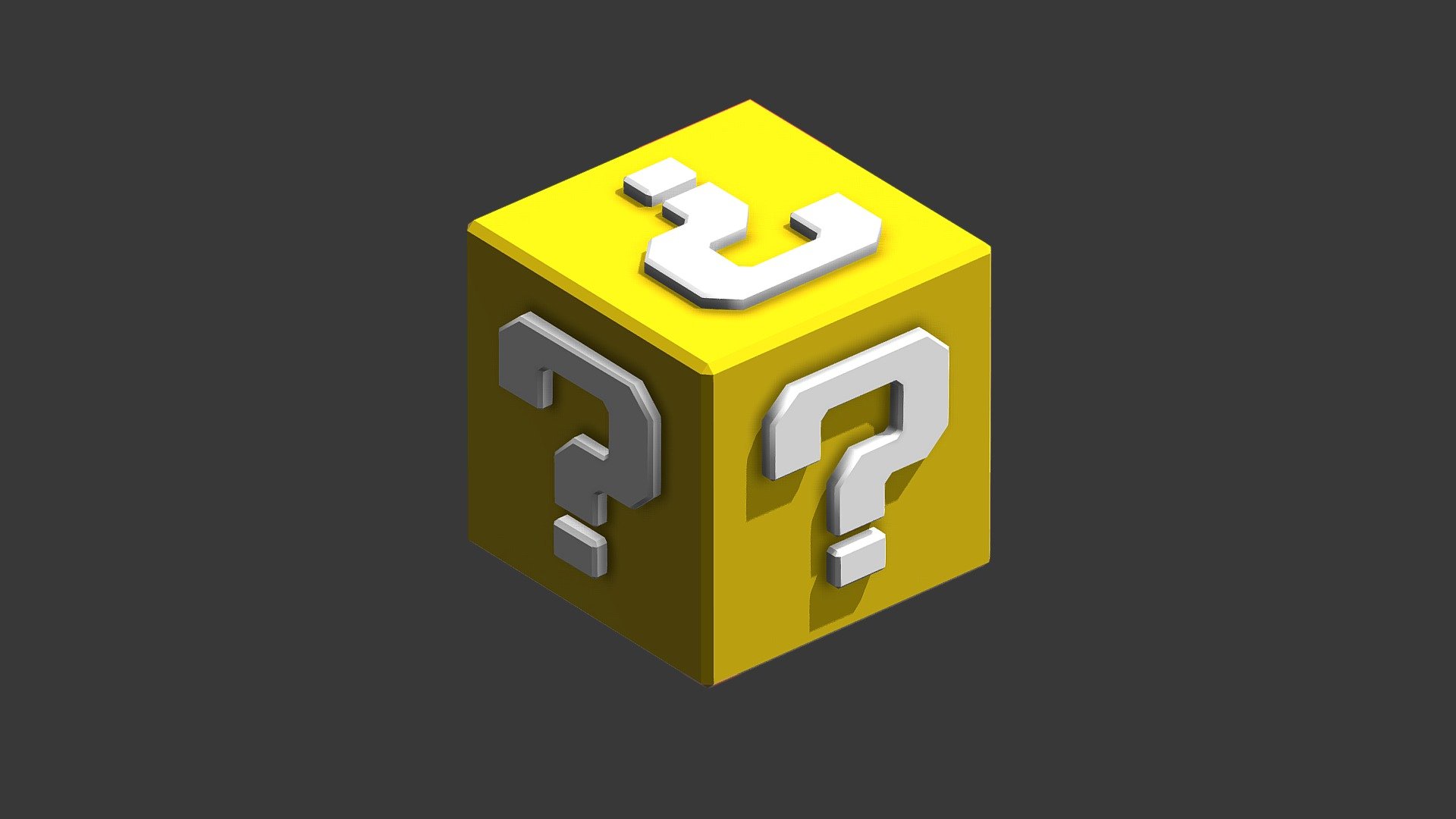 Cube from Super Mario - Super Mario Flat Cube - Buy Royalty Free 3D model by Edoardo Galati (@edoardogalati) 3d model