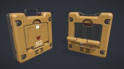 Death Stranding AED Box prop, props, marmoset, deathstranding, substance, game, blender, lowpoly, blender3d