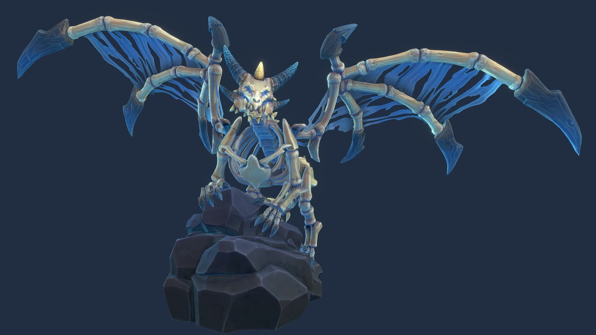 sculpted and posed in ZBrush
retopo in 3DCoat
unwrapped in 3DS Max
baked in Substance Painter
textured in Substance Painter and Photoshop
 - Sindragosa - WoW Fanart - 3D model by Myna (@myna_art) 3d model