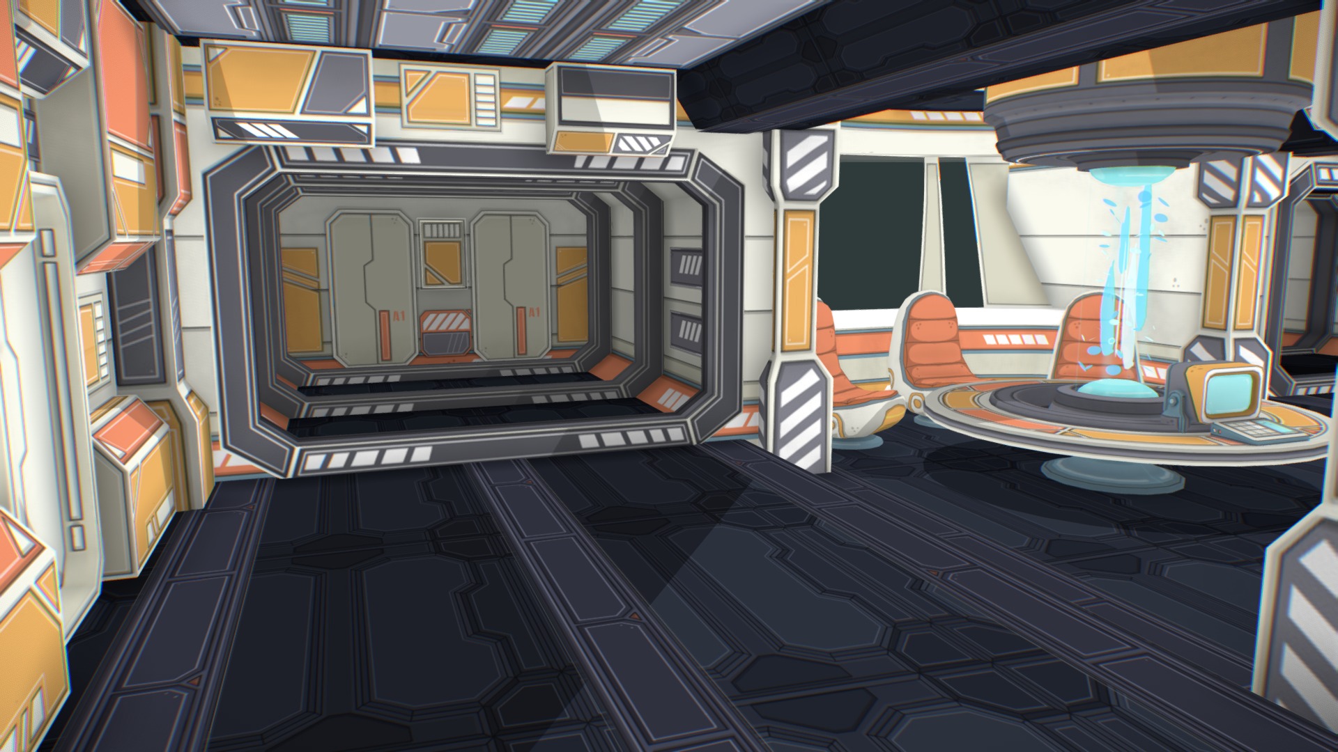 Part of a project i made using Blender, Photoshop and Unity for a game environment. This scene is part of bigger environment explorable in my other models ;) enjoy
https://www.behance.net/gallery/60900547/InLife-Aksion
(Imaginary) - ToonSpaceship - Meeting room - 3D model by Tombolaso 3d model