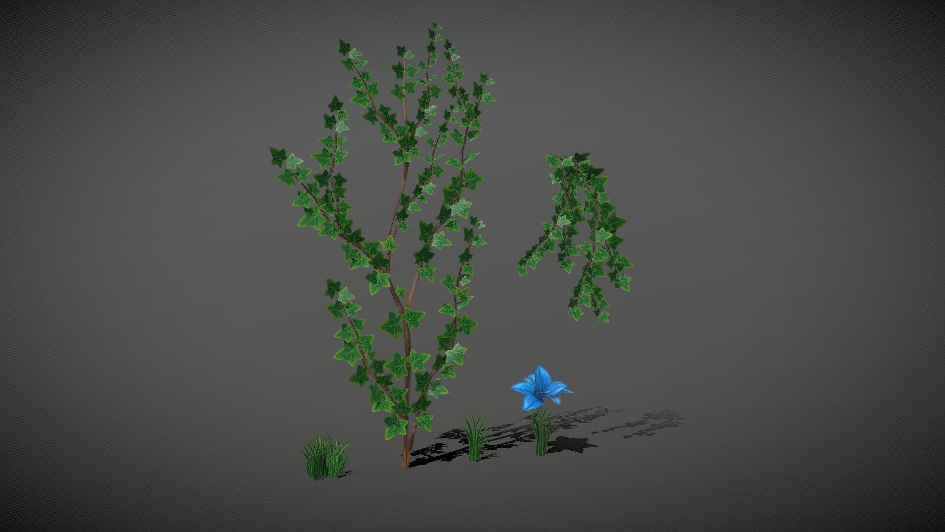 Set of hand painted stylized plants. Low poly ivy, grass and flower optimized for game environment. 

Prop come with textures of Color, Opacity and Normal map.

All textures are 2K TGA - Set of stylized lowpoly ivy grass and flower - Buy Royalty Free 3D model by Scritta 3d model