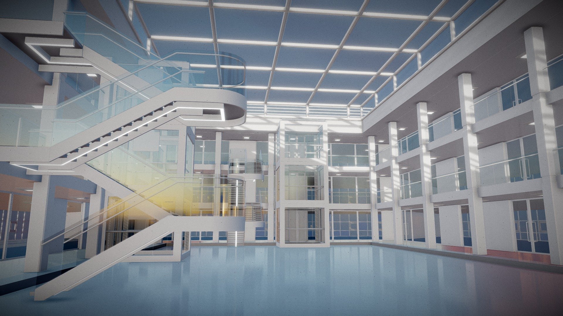 Office Atrium - Office Atrium - Buy Royalty Free 3D model by Giimann 3d model