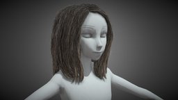 Male Hair Cards Style 10 hair, punk, realtime, long, afro, cards, dreads, fade, braid, dreadlocks, haircut, rocknroll, haircards, hairstyle, character, man, male, black, gameready