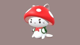 Mushroom Cat cat, mushroom, knife, cartoon, mushroomcat