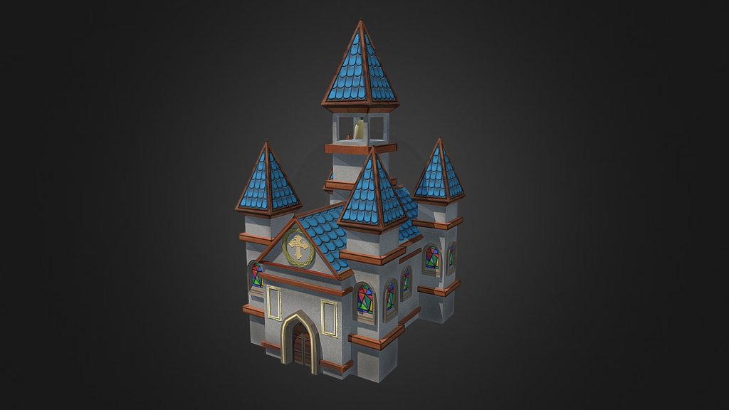 Model exported from Unity Engine using blender and substance painter - Church - Download Free 3D model by Rakshaan 3d model