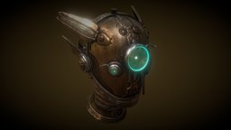 Ωmega Casque steampunk, assassin, casque, brass, mask, helmet, ghost