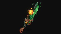 Earth Slayer Sword b3d, stylize, lowpolysword, lowpoly, sword, stylizesword