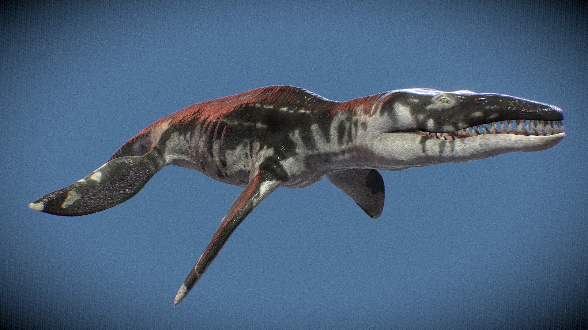 Liopleurodon Walking with dinosaur fan art - 3D model by David RR (@david222) 3d model