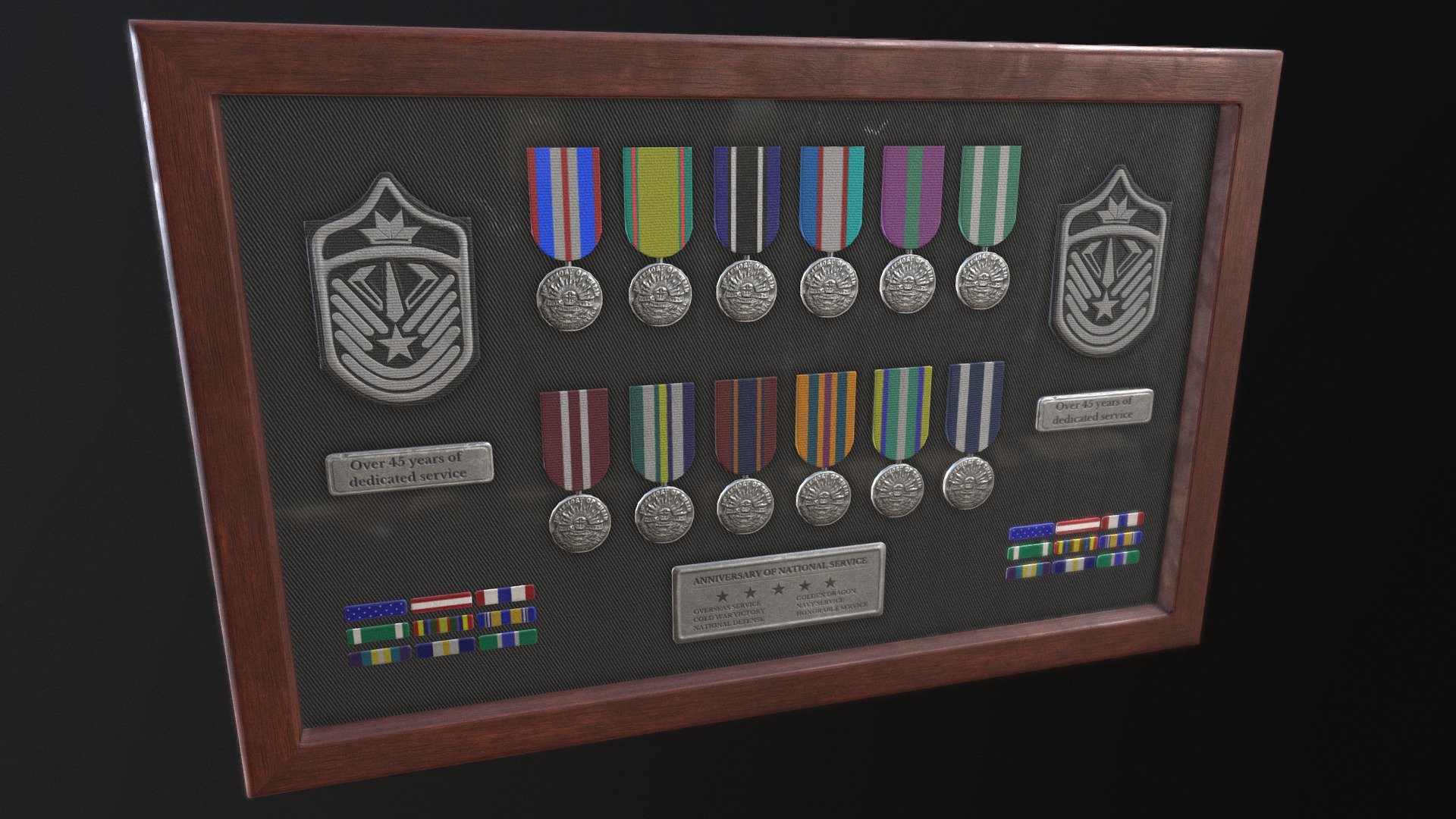 Here is a PBR textured Police Medal Board you can use as Weapon or environment object, research, Urban Criminal games of found based games.

1.657 POLY

For Default PBR Textures ( 2048x2048)

Base Color
Normal
Height
Metallic
Mixed AO
Opacity
Roughness
For UE4 ( 2048x2048 )

Policemedal_BaseColor
Policemedal_Normal
Policemedal_OcclusionRoughnessMetallic
For Unity 5 ( 2048x2048 )

Policemedal_AlbedoTransparency
Policemedal_Normal
Policemedal_SpecularSmoothness - Police Medal board - 3D model by Reberu Games (@ReberuGames) 3d model