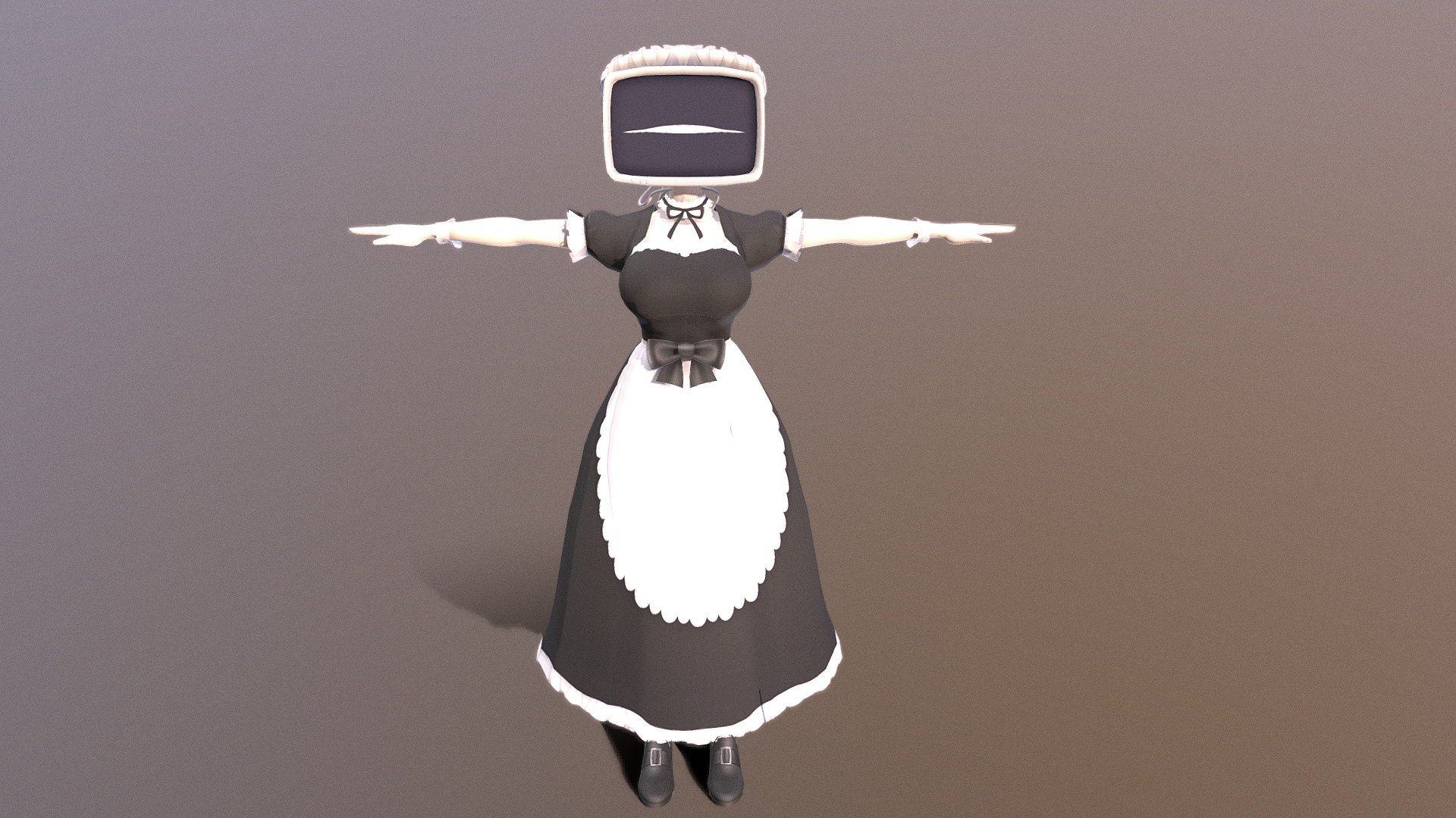 Girl_tv_head - Girl_tv_head - 3D model by Daniel GoE (@Goee) 3d model