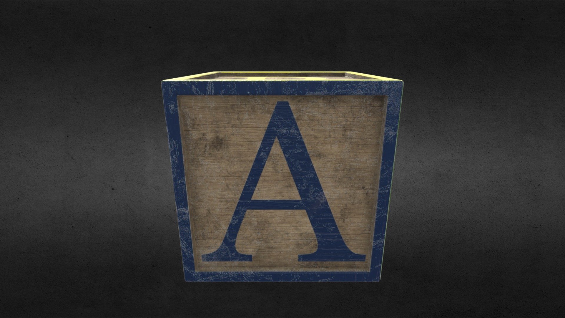 Toy block created in a 3D modeling class 3d model