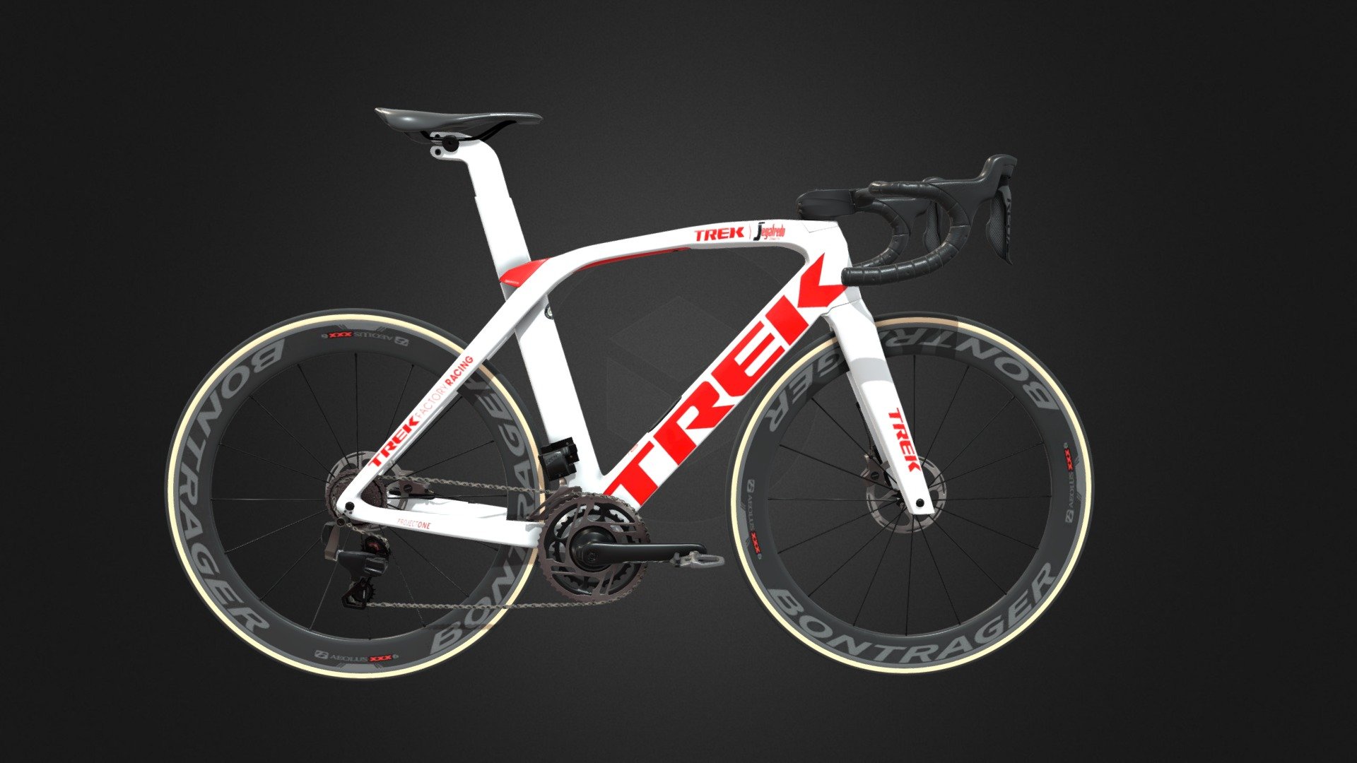 Roadbike 3D model made in 3ds max 2016 and textured in Photoshop and Substance Painter.
All the important objects named accordingly and put mostly on not overplapped uv layout.
Renders made with iRay and vRay on turbosmooth/open subdiv lvl 2.
P: 892802
V: 524512
TREK Madone SLR 9 Disc eTap pairs the aerodynamics and ride quality of the ultimate race bike 
with the smoothness of SRAM's most advanced electronic drivetrain, RED eTap AXS. 
It's the first-ever wireless electronic groupset with a 12-speed cassette. 
Saddle up for the quickest and smartest shifting of your life 3d model