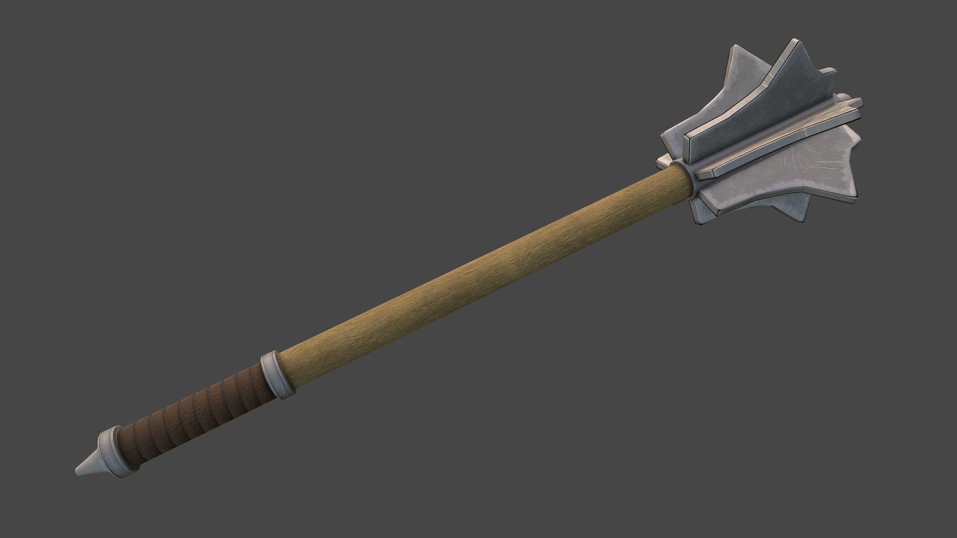 Medieval Mace - Mace - Download Free 3D model by FlukierJupiter 3d model