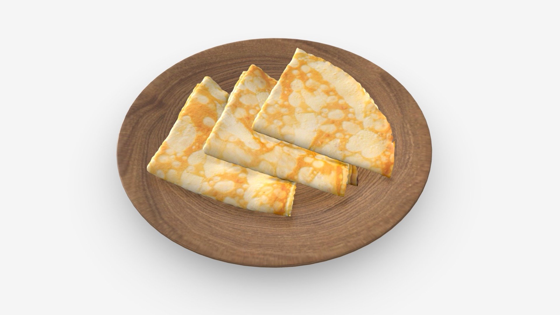 Pancakes Triangular Shape on Plate - Buy Royalty Free 3D model by HQ3DMOD (@AivisAstics) 3d model