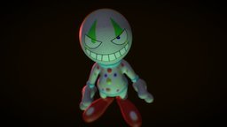 Evil Clown scary, 123dsculpt, cartoon, evil