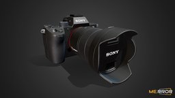[Game-Ready] DSLR Camera photo, sony, dslr, 3dscanning, photogrametry, camera, realistic, 3d-model, realsize, realitycapture, 3dscan, dslrcamera, dslrcam, noai