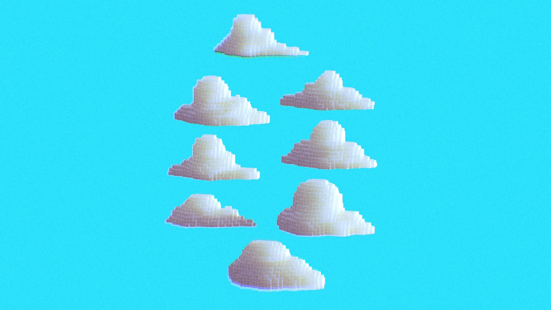 (ﾉ◕ヮ◕)ﾉ:･ﾟ✧ PIXEL EDITION ✧ﾟ･: ヽ(◕ヮ◕ヽ) - CLOUD PACK 7 - Buy Royalty Free 3D model by Leo Isidro (@leo.isidro3) 3d model