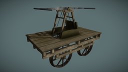 Train Handcar train, 3d-model, handcar, pbr-game-ready, 3dsmax, vehicle, substance-painter