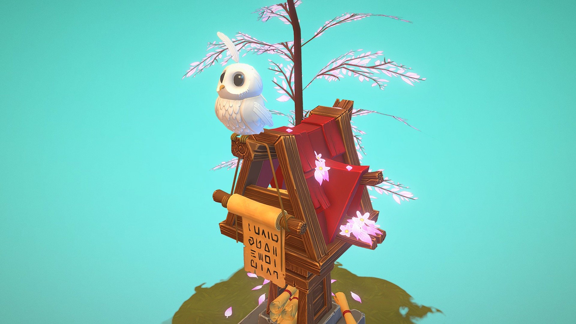 Based on the concept by Kim Goeun: https://www.artstation.com/artwork/xrYvR

Did a little diorama at the end. Owl was a bit of a trouble for me haha 

More screenshots on artstation: https://www.artstation.com/artwork/1PZoo - Mail Keeper - 3D model by qwedeath 3d model