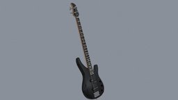 Bass Guitar guitar, bass, musical-instrument, blender, highpoly, noai