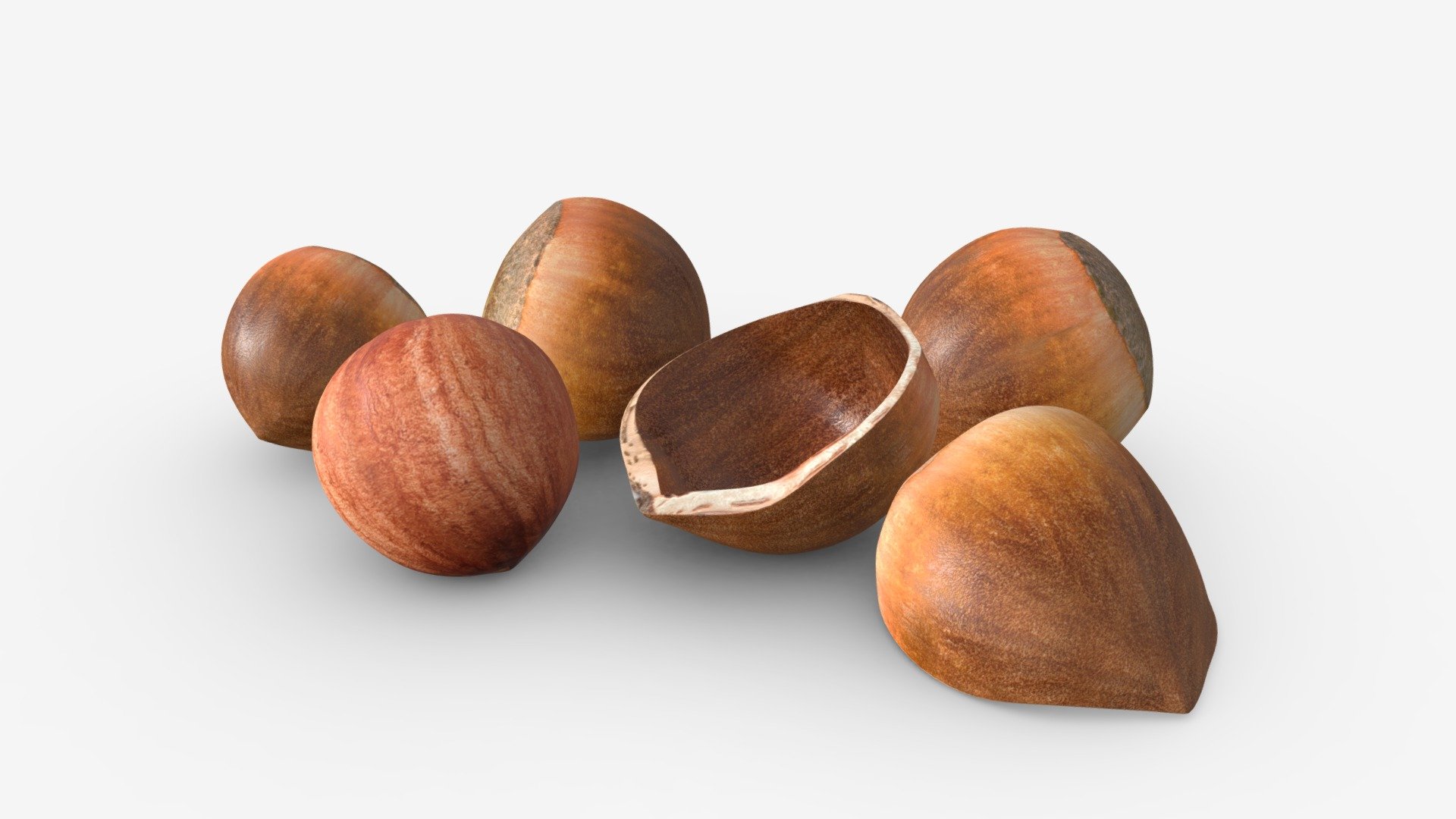 Hazelnuts 03 - Buy Royalty Free 3D model by HQ3DMOD (@AivisAstics) 3d model