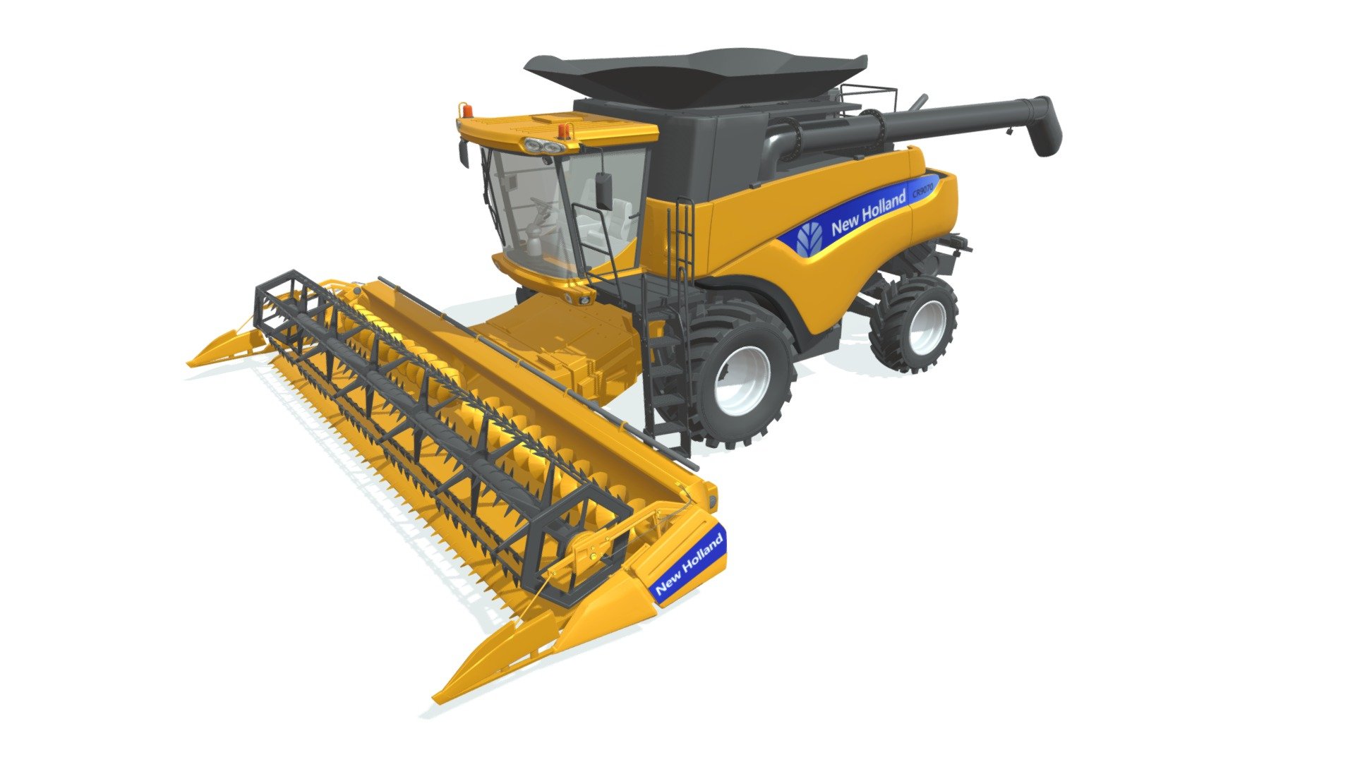Detailed 3d model of New Holland combine 3d model
