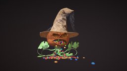 Pumpkin hat, candy, web, pumpkinhead, pumpkin-halloween, character, halloween, pumpkin