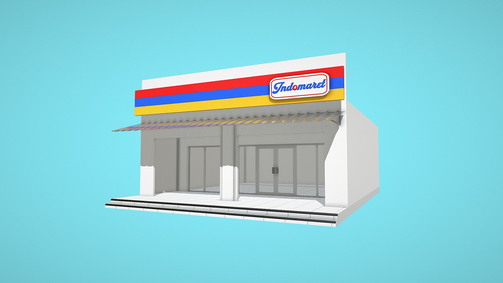 This model can't be download - Indomaret - 3D model by Fridqeir 3d model