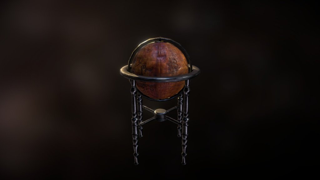 Globe I did for a Victorian study I am working on 3d model