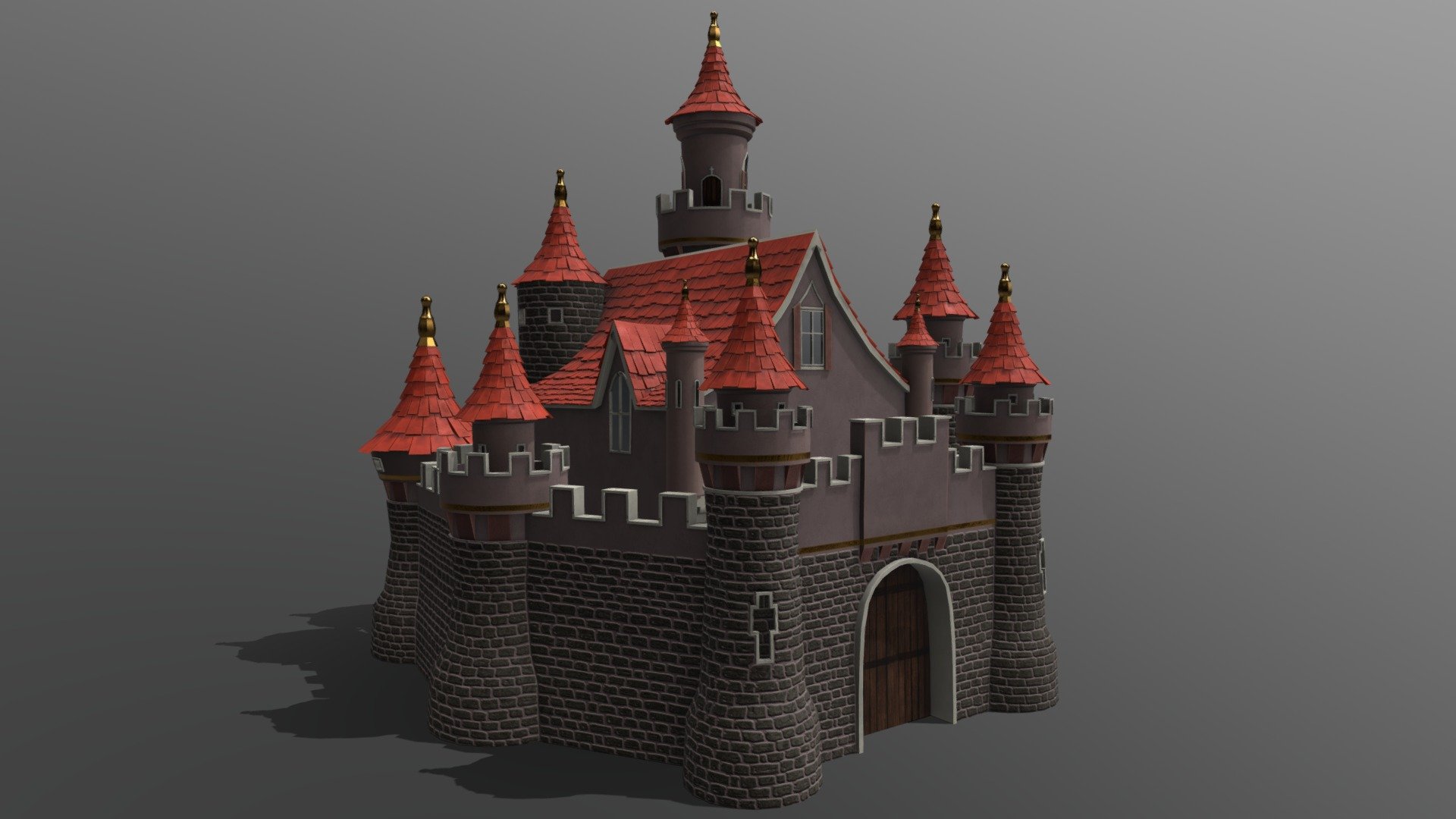 Fantasy castle - Castle - 3D model by Buncic 3d model