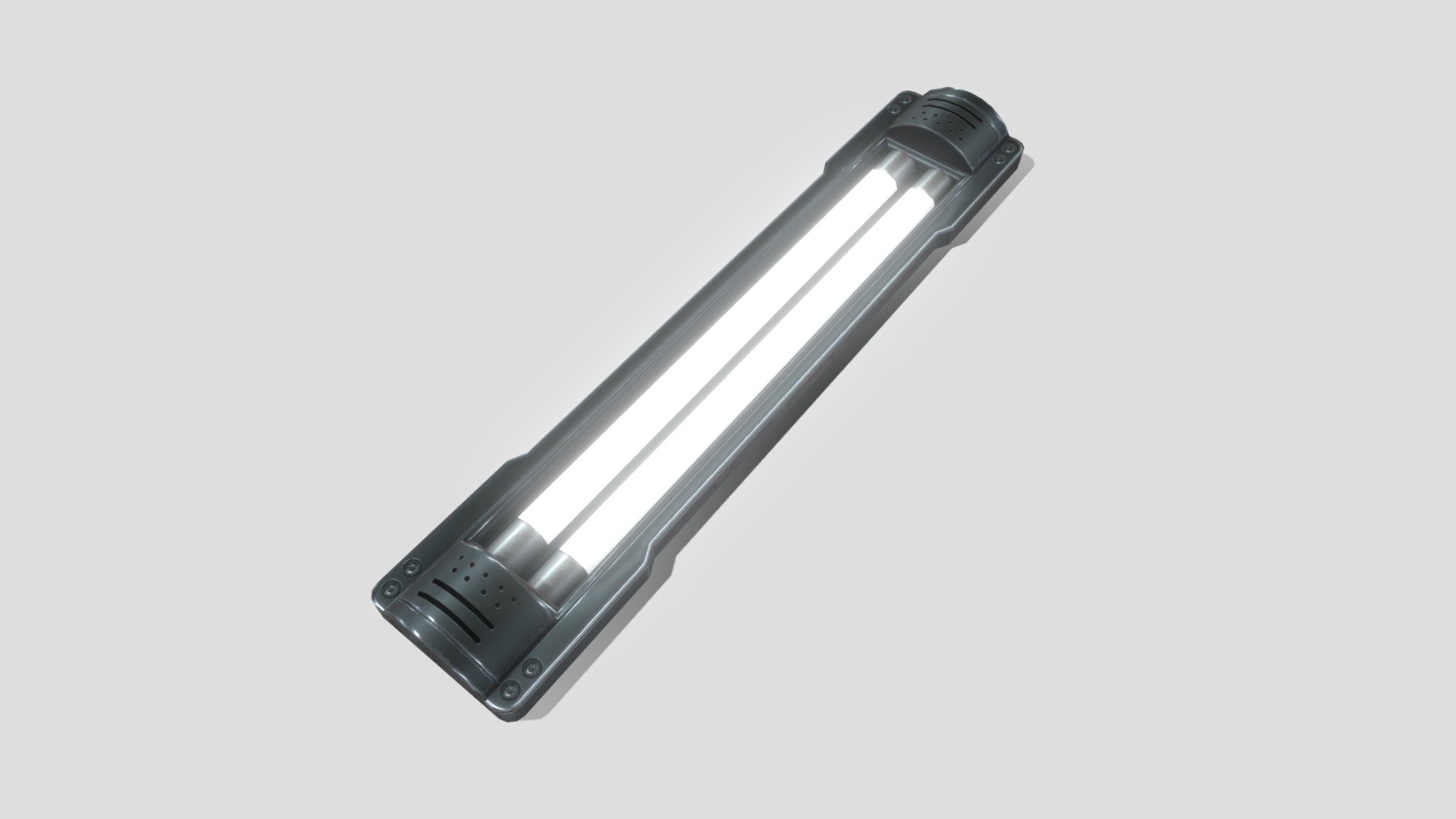 It is updated version of my model : SciFi Light 02

Current version have 2048x2048 textures.
Attached archive include all sources :
1. 3dsmax 2016 scene file
2. Textures : BaseColor, Normal, Roughness, Metallic ( All x2048 as different files)
3. Low and High Poly models as fbx files ( for baking)
4. Substance Painter 2019.3.3 file
5. Substance Painter Filter (SP_AOToBaseColor.sbsar) for transfer AO to BaseColor - SciFi Light02 Reworked - 3D model by inuhitman 3d model