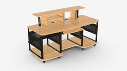 Professional recording workstation wheel, computer, pro, studio, sound, desk, rack, broadcast, production, desktop, recording, business, audio, professional, musician, 3d, pbr, digital