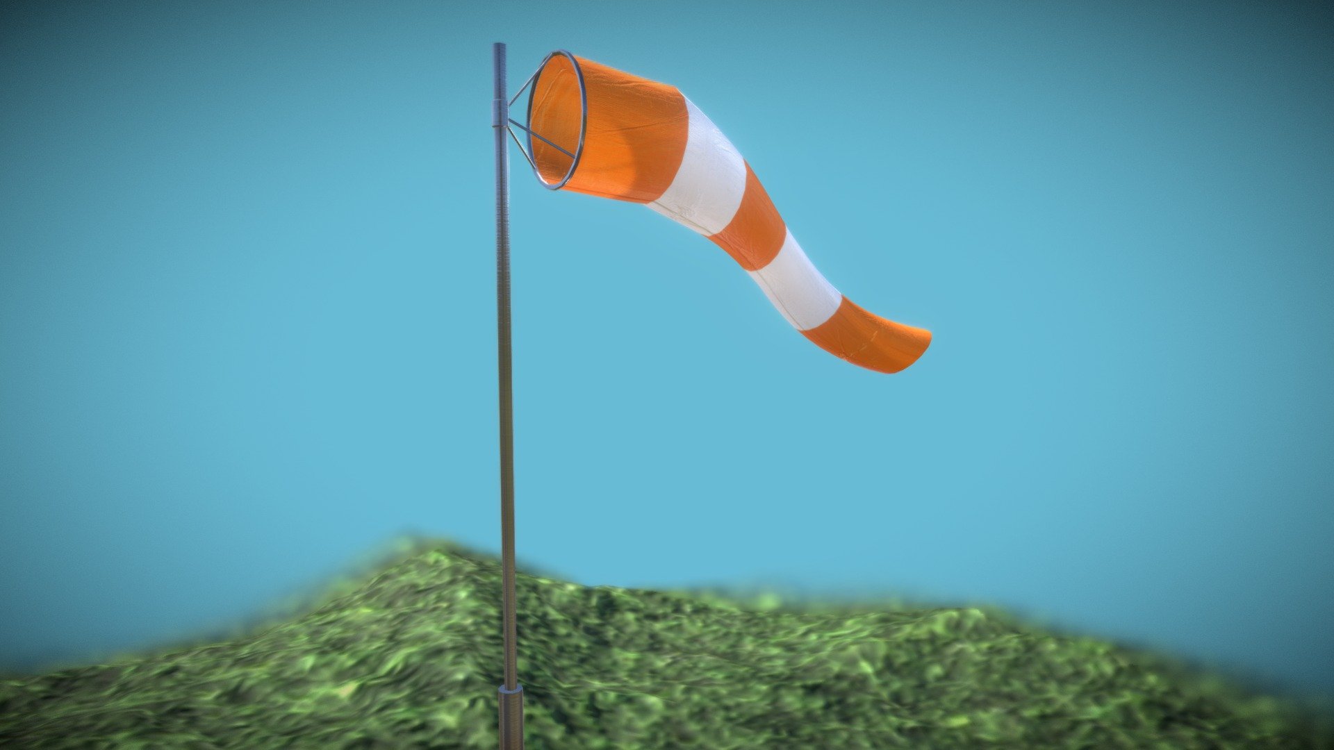 Windsock animation for the #ClothSimChallenge - Windsock (Manga de Viento) - Buy Royalty Free 3D model by dannpastor 3d model