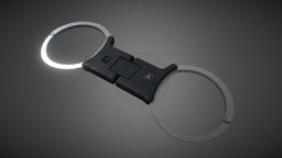 Rigid folding handcuffs police, folding, equipment, uvmapped, rigid, handcuffs, gameasset, gear, gameready